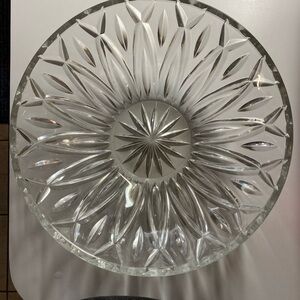 Elegant lead Crystal Cut Glass Bowl Gorham Crystal floral garden